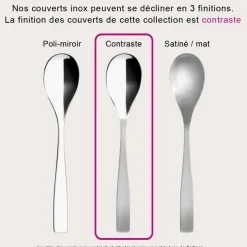 ASTREE CISELE MIROIR Couteau de table monobloc lame scie