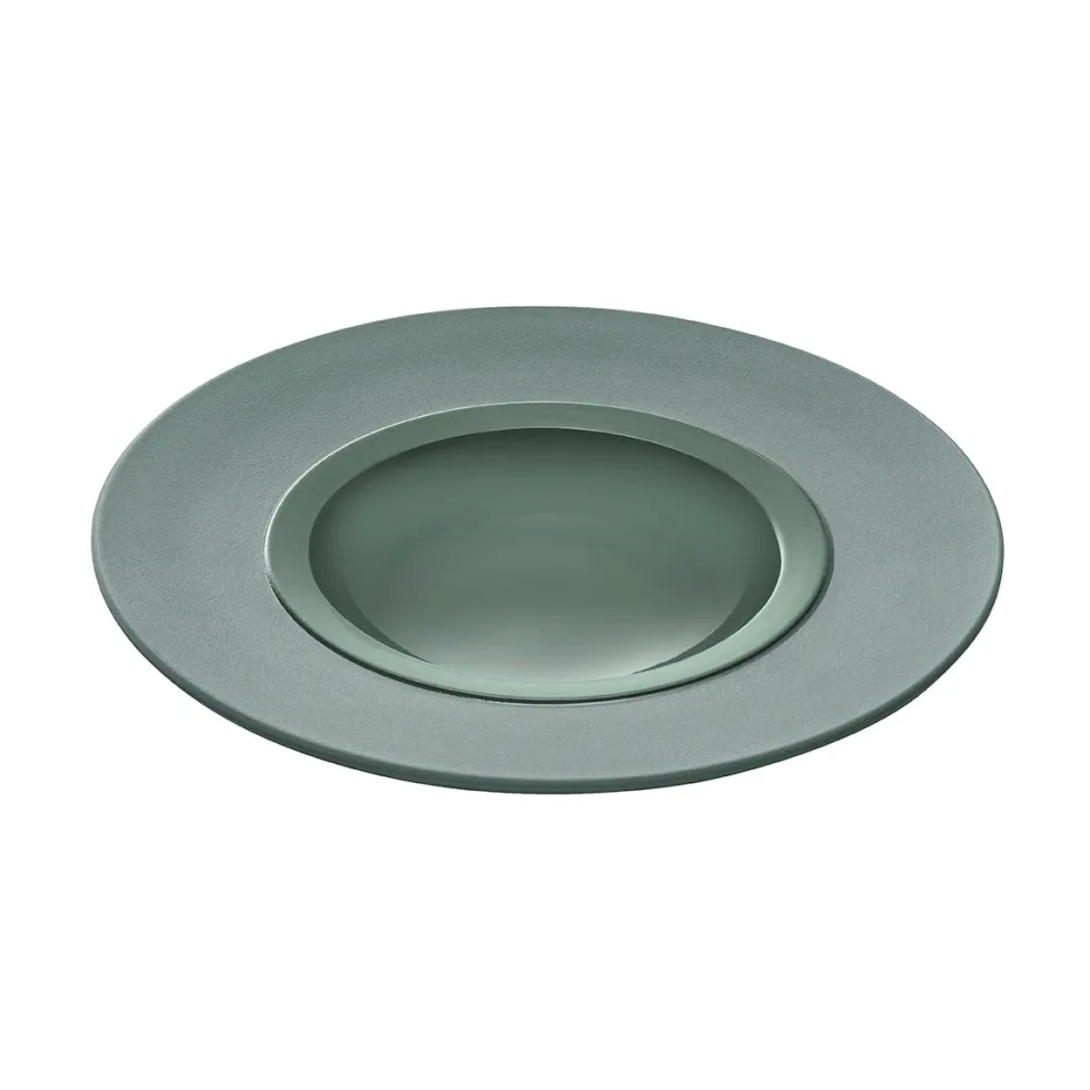 BAHIA ARGILE VERT Assiette gourmet grand bassin 26 cm