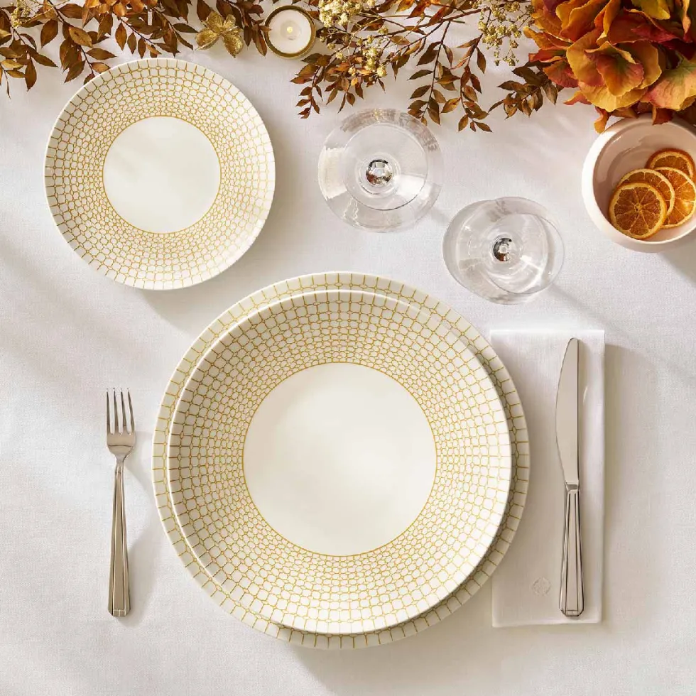 COURONNE DORE Assiette coupe 24 cm