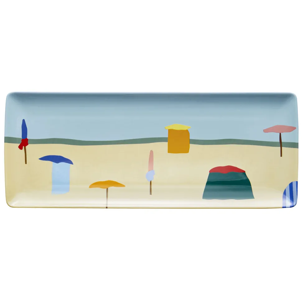 DESTINATION MER Plat à cake 40 x 16 cm