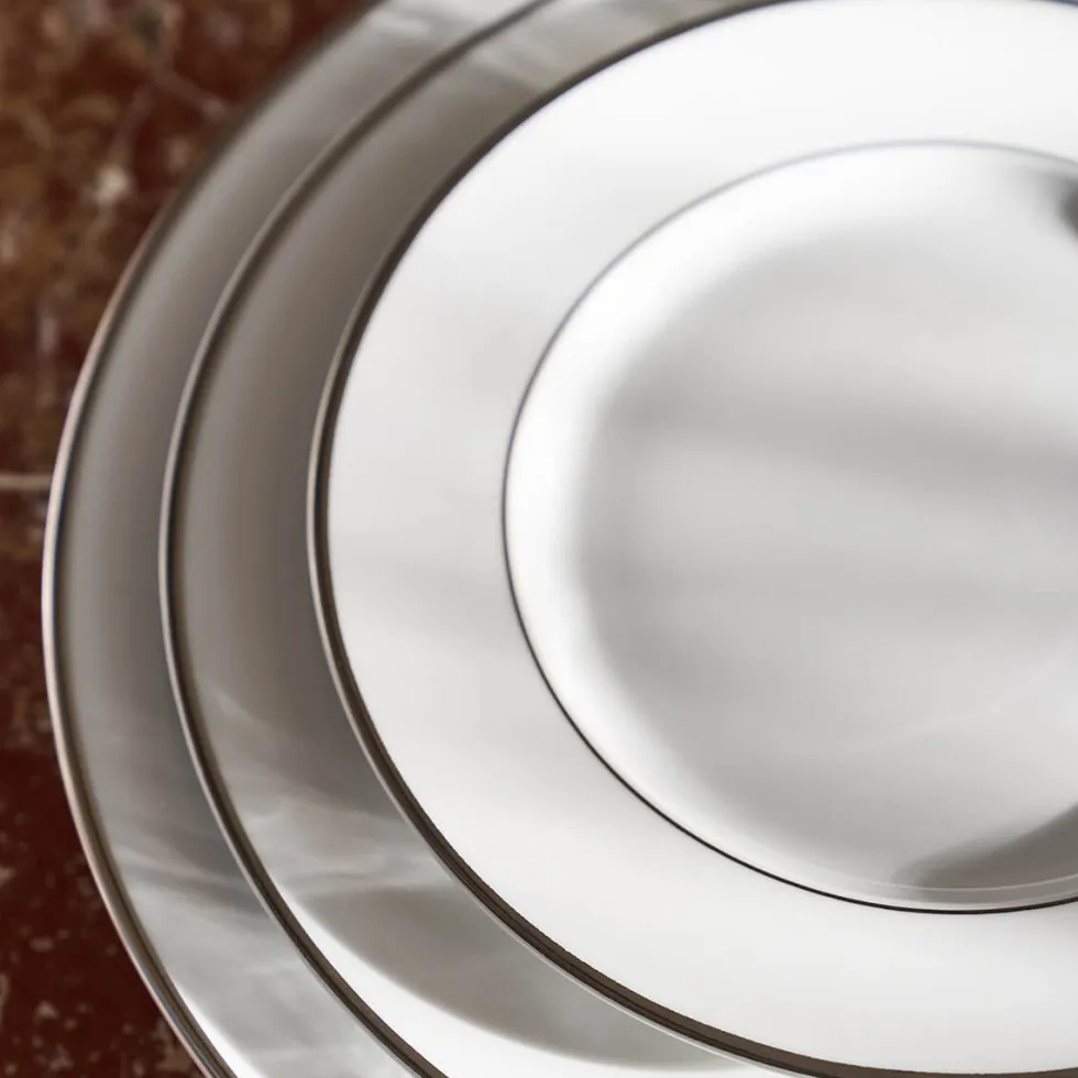 GALON PLATINE Assiette à dessert 21,5 cm
