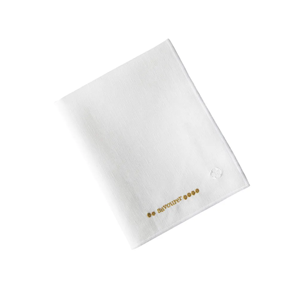 NUANCES COTON & LIN OR Lot de 4 serviettes 50 x 40 cm