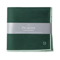 NUANCES COTON & LIN VERT EMERAUDE Nappe carrée 180 x 180 cm