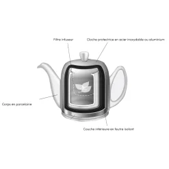 SALAM CLASSIQUE Théière 8 tasses cloche mat