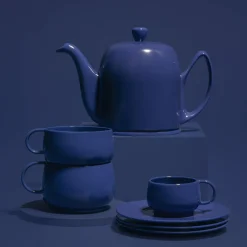 SALAM MONOCHROME Théière 4 tasses cloche bleue