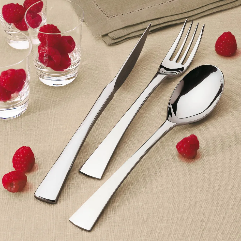 SOLSTICE MIROIR Couteau de table monobloc lame scie n°1